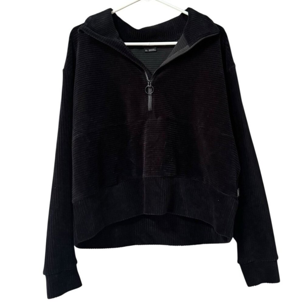 Prana Women Sweater Size XL 1/4 Zip Organic Cotton Blend Long Sleeve Preppy Cozy